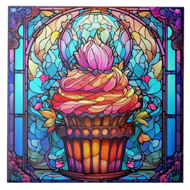 Azulejo cocina de panadería de quequitos adorables (Frente)