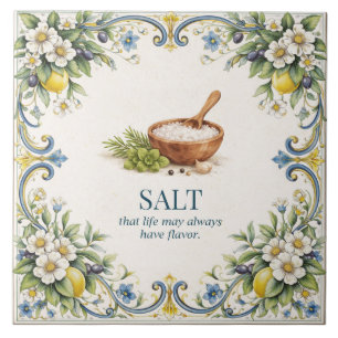Azulejo Cocina de Sal Toscana Bendición Mediterránea