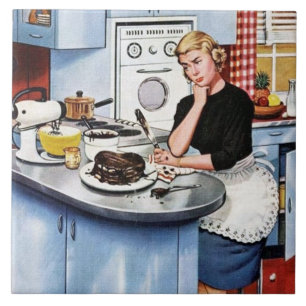 Azulejo Cocina divertida retro vintage