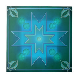 Azulejo Cocina geométrica Verde azulada verde oscuro o mos