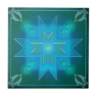 Azulejo Cocina geométrica Verde azulada verde oscuro o mos