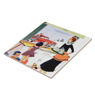 Azulejo cocina retro vintage familiar