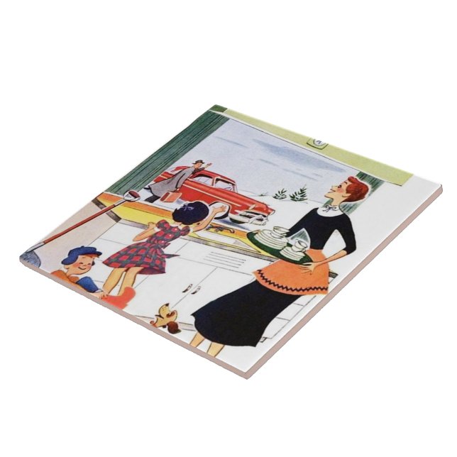 Azulejo cocina retro vintage familiar (Lado)