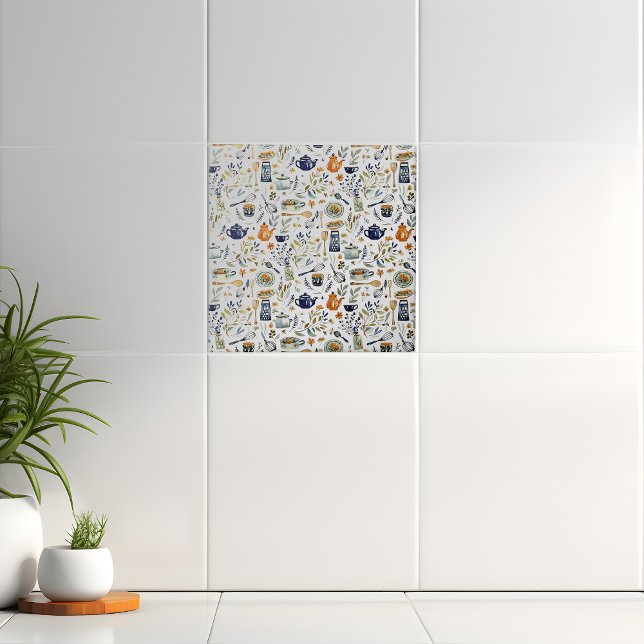 Azulejo Cocina rústica pintada a mano en el campo    (Subido por el creador)