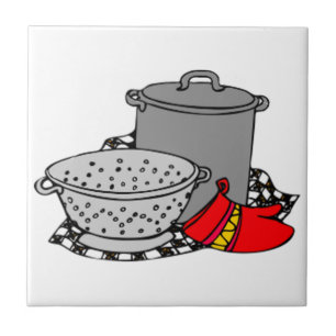 Azulejo Cocinar el pote y el tamiz