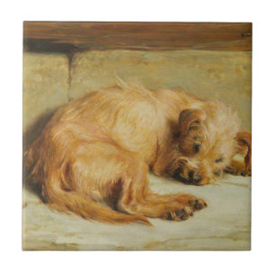 Azulejo Cocker español Perro inglés (por Briton Rivière)