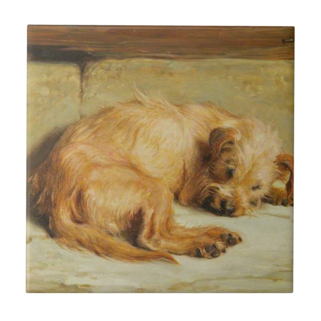 Azulejo Cocker español Perro inglés (por Briton Rivière) (Frente)