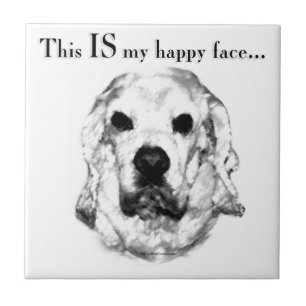 Azulejo Cocker Spaniel Happy Face