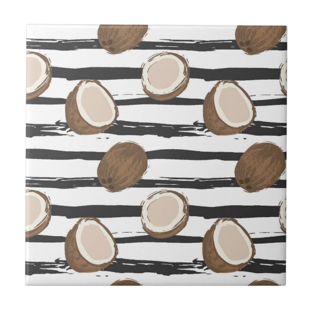 Azulejo Coconutos en el patrón de franjas gruesas (Frente)