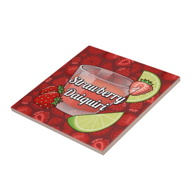 Azulejo Cóctel Daiquiri de Fresa (Lado)