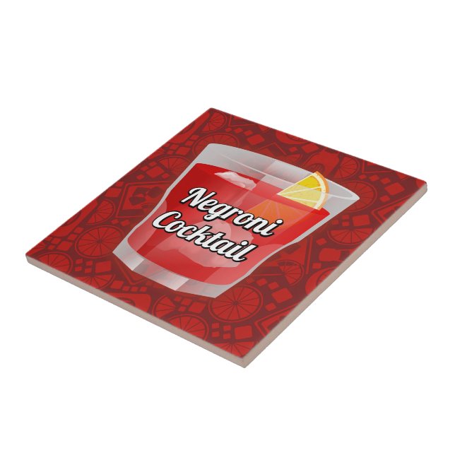 Azulejo Cóctel Negroni (Lado)