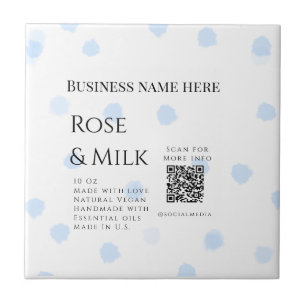 Azulejo Código QR de negocio de jabón artesanal de leche d