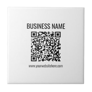 Azulejo Código QR de personalizable y nombre comercial