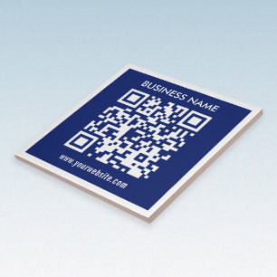 Azulejo Código QR editable (generado al instante)   Azul M