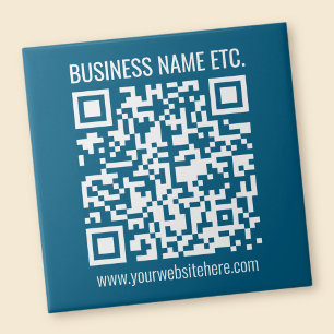Azulejo Código QR Editable Océano Azul