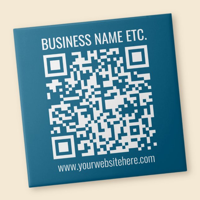 Azulejo Código QR Editable Océano Azul (Subido por el creador)