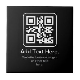 Azulejo Código QR escaneable moderno | Blanco, negro y gri