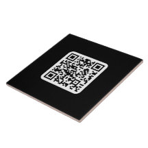 Código QR moderno editable | Blanco negro o cualqu