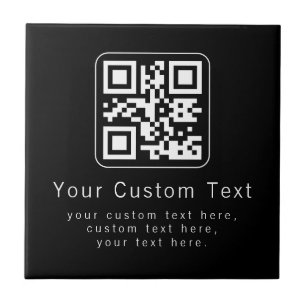 Azulejo Código QR personalizable y plantilla de texto edit