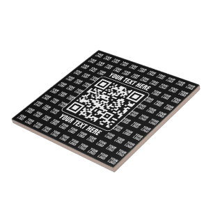 Azulejo Código QR promocional (editable) más patrón de log