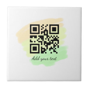 Azulejo código QR simple personalizado agregar su nombre c