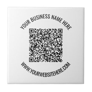 Azulejo Código QR y texto Personalizado Profesional Person