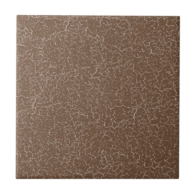 Azulejo Coffee Brown Crackle Glaze Solid Colour Tile (Frente)