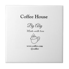 Azulejo Coffee house made with love add text website socia