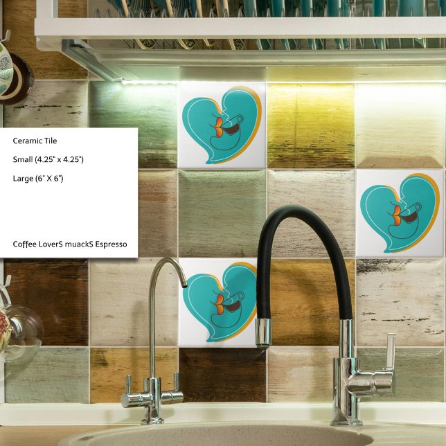 Azulejo Coffee LoverS muackS Espresso (A charming touch for your spaces.)