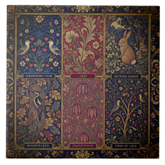 Azulejo Colaje de parches grandes de William Morris