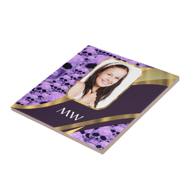 Azulejo Colapso de cráneo morado (Lado)