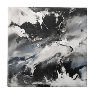 Azulejo Colas blancas negras Estrellas de mármol Tile cerá