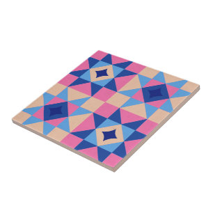 Azulejo Colcha de bloque de estrellas modernas