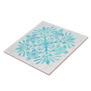 Azulejo colcha hawaiana honu