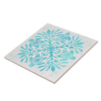 Azulejo colcha hawaiana honu