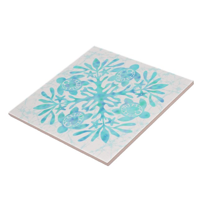 Azulejo colcha hawaiana honu (Lado)