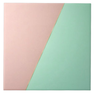 Azulejo Colección abstracta de moda rosa blush menta