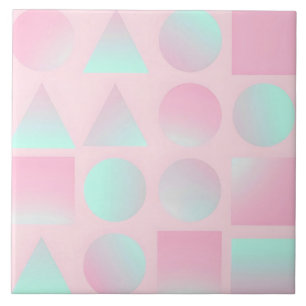 Azulejo Colección Abstracta de Moda Rosa Rubor Menta