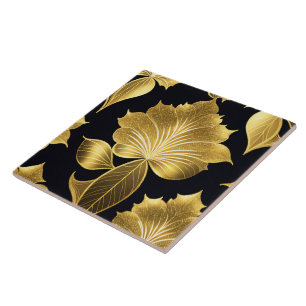 Azulejo Colección Art Decó de Oro Negro de moda