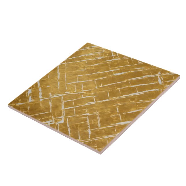 Azulejo Colección Art Decó del famoso oro Blanco (Lado)