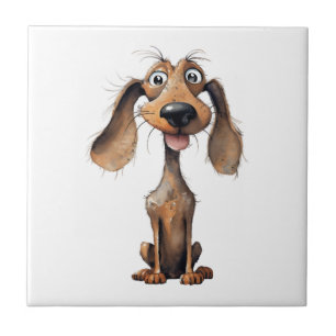 Azulejo Colección de arte de raza de perro de dibujos anim