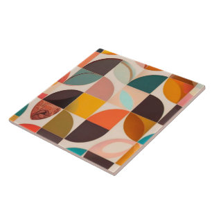 Azulejo Colección de cuadrados abstractos de moda retro