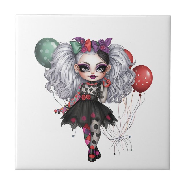 Azulejo Colección de diseño de Halloween Chica 14 (Frente)