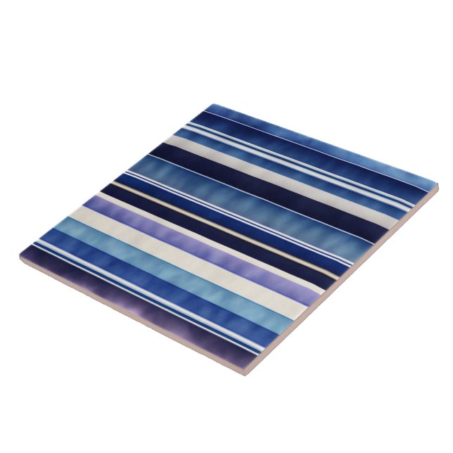 Azulejo Colección de franjas de barco azul de la marina de (Lado)