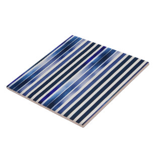 Azulejo Colección de franjas de barco azul de la marina po
