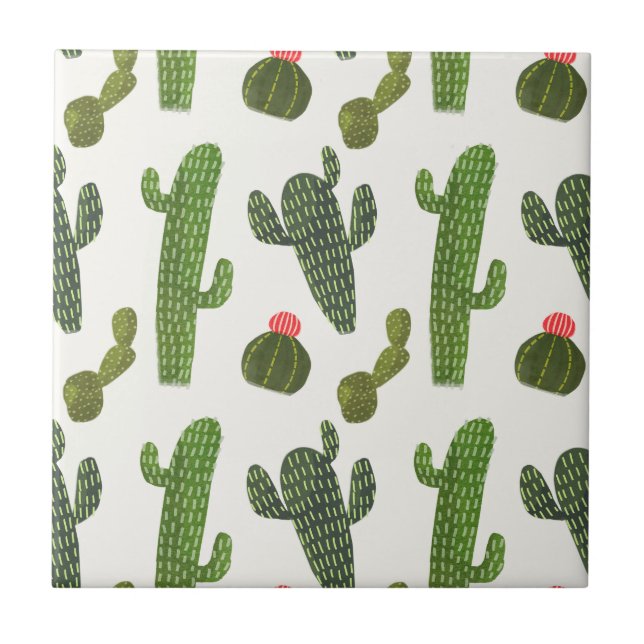 Azulejo Colección de Llamarama | Cute Cactus (Frente)