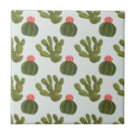 Azulejo Colección de Llamarama | Patrón de cactus de corte<br><div class="desc">Disfruta de este fresco y creativo patrón de cactus lindo en un producto o pieza de arte para realzar y agregar al mundo a tu alrededor. Artista: Victoria Borges</div>