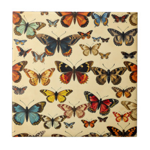Azulejo Colección de Mariposas Vintage en Patrón