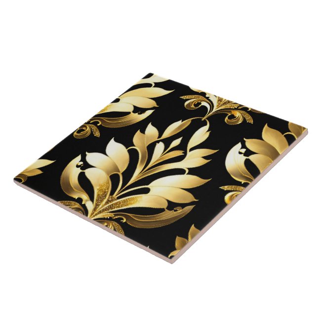 Azulejo Colección de moda Black Gold Art Deco (Lado)