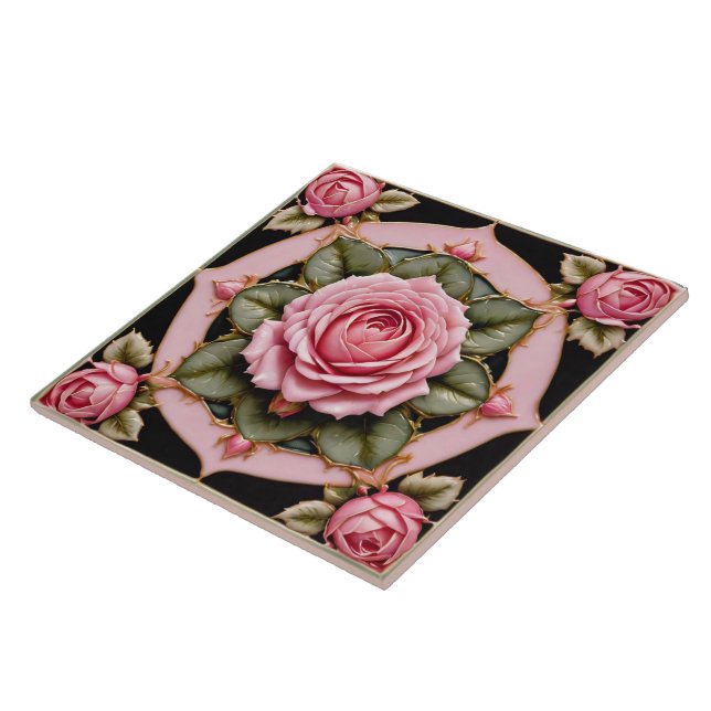 Azulejo Colección de moda rosa Roses (Lado)